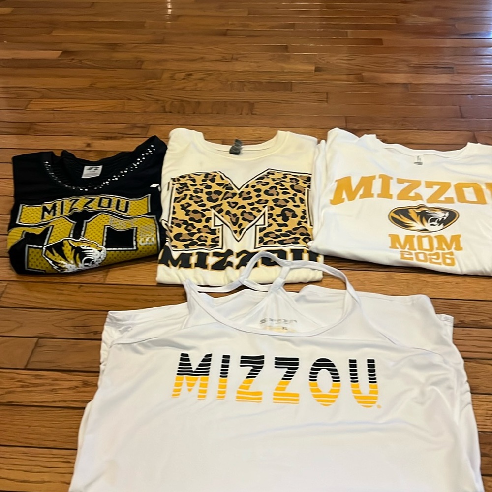 All Mizzou-2 tee’s, tank, and jersey.